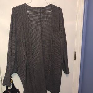Gray Sheln Oversized Cardigan